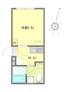 Vieta西小岩【201号室】の間取り