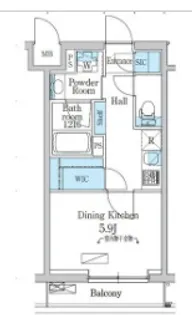 デュオフラッツ千歳船橋【1階】の間取り