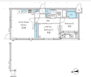 デュオフラッツ千歳船橋【3階】の間取り