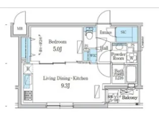 デュオフラッツ千歳船橋【3階】の間取り