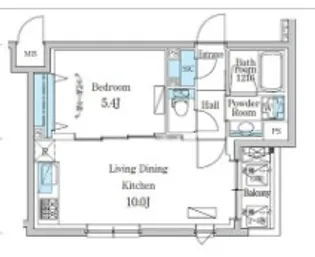 デュオフラッツ千歳船橋【3階】の間取り