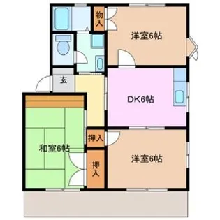 コンフォール【A102号室】の間取り