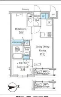 デュオフラッツ千歳船橋【3階】の間取り