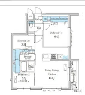 デュオフラッツ千歳船橋【4階】の間取り