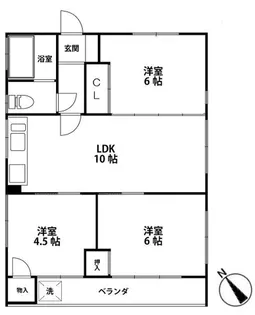 富士見ハイツ【2階】の間取り