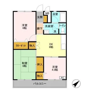 松丸第二コーポラス【1階】の間取り