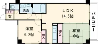 サンロータス池治【6階】の間取り
