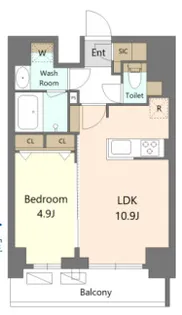 S-RESIDENCE新宿早稲田avelis【12階】の間取り