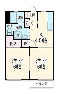 タウニーラークウッド【2階】の間取り