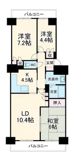 ベルヴィル大宮B棟【5階】の間取り