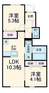 リーブルファイン八潮南川崎Ⅲ【1階】の間取り