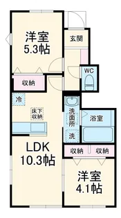 リーブルファイン八潮南川崎Ⅲ【1階】の間取り