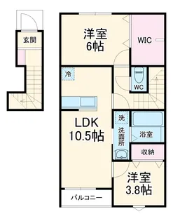リーブルファイン八潮南川崎Ⅲ【2階】の間取り