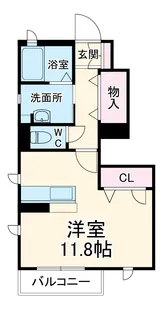 プレミアス【102号室】の間取り