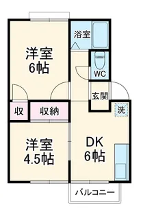 コーポしばた【2階】の間取り