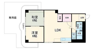 シャリマー西高瀬【1階】の間取り
