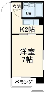アメニティ植田【107号室】の間取り