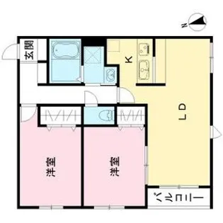 ヒルトップYKC【202号室】の間取り