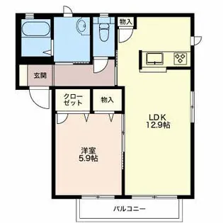 アドミラブールC【2階】の間取り