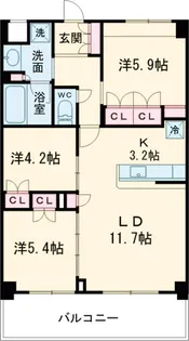 NIIYA平和台【4階】の間取り