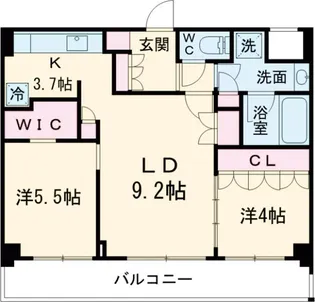 NIIYA平和台【3階】の間取り