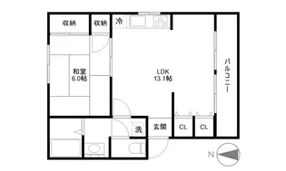 カサヴェルデ【1階】の間取り