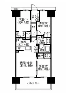 ミハマシティ検見川浜Ⅱ街区【2階】の間取り