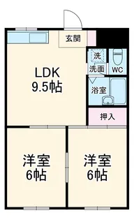 モンシェール志津Ⅱ【1階】の間取り