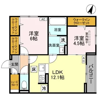 アドラブール A棟【3階】の間取り