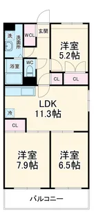 ベルフラット吉野【2階】の間取り