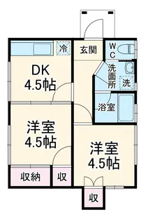 メゾン芝山【201号室】の間取り