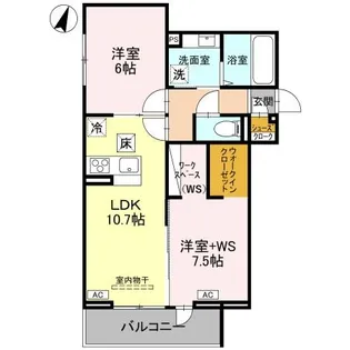 アドラブール B棟【2階】の間取り