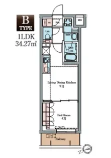 LUMINOUSつつじヶ丘【1階】の間取り