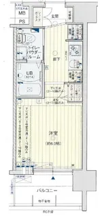エグゼ弁天町【911号室】の間取り
