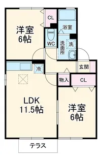 梟の丘B【1階】の間取り