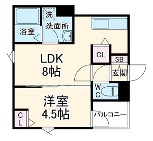 HGS服部天神【2階】の間取り