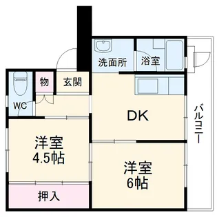 ビレッジハウス検見川5号棟【1階】の間取り