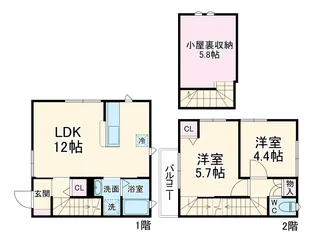 フローラ希望ヶ丘【1階】の間取り