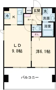 ペアパレス六町環七北通り【6階】の間取り