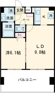 ペアパレス六町環七北通り【6階】の間取り