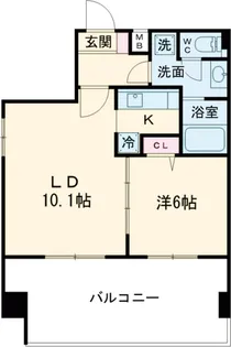 ペアパレス六町環七北通り【7階】の間取り