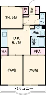 パストラルプラザ【3階】の間取り