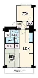 ルネ春日部3号棟【309号室】の間取り