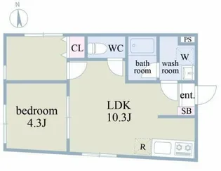 DOLCI中野富士見町【4階】の間取り