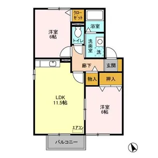 ラ・パストラル ABC【2階】の間取り