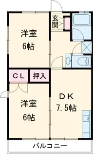 コーポオオゴF棟【103号室】の間取り