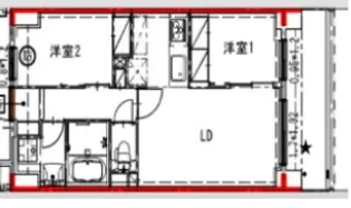 センチュリー八王子ルミエール【1102号室】の間取り