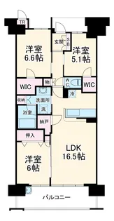 プラウド船橋二街区【8階】の間取り
