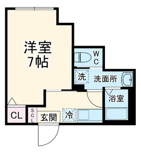スキット本厚木【1階】の間取り