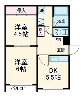 けやきハイム12【1階】の間取り